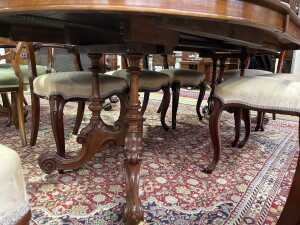 Victorian style mahogany nine piece dining suite - 4