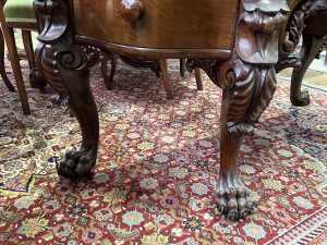 Victorian elm dressing table with matching mirror - 5