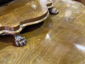 Victorian elm dressing table with matching mirror - 6