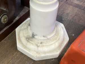 Carrara white marble pedestal - 2