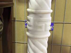 Carrara white marble pedestal - 3