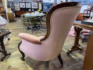Victorian mahogany gent's chair - 3
