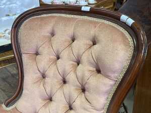 Victorian mahogany gent's chair - 4