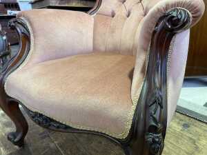 Victorian mahogany gent's chair - 5