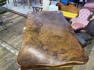 Victorian burr walnut hall table - 3
