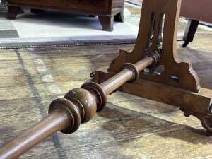 Victorian burr walnut hall table - 5
