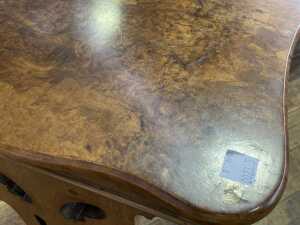 Victorian burr walnut hall table - 6