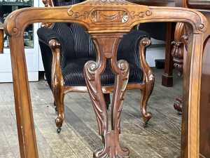 Set of four antique walnut dining chairs - 7