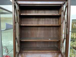 Georgian style antique walnut bureau bookcase - 6
