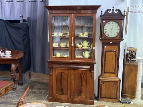 Victorian flame mahogany bookcase