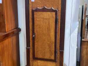 George III oak and mahogany longcase clock, late 18th century - 3