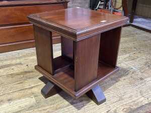 Mahogany revolving bookcase side table
