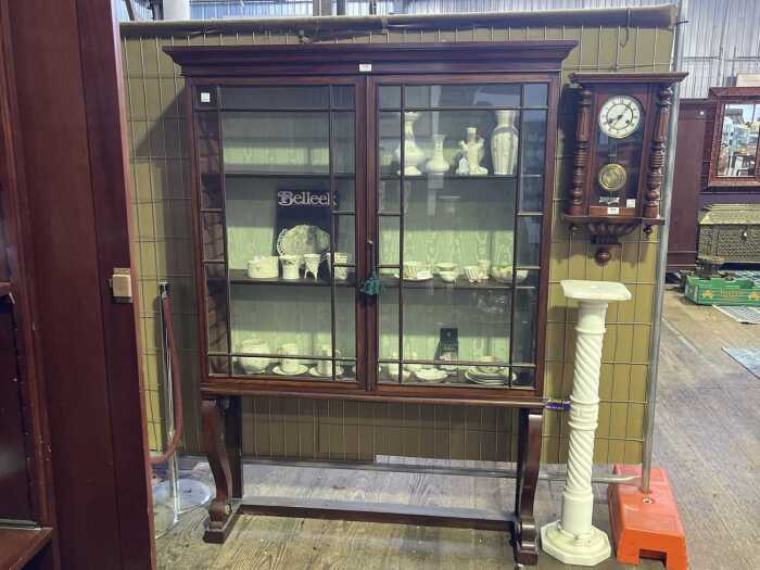 Victorian mahogany display cabinet or bookcase