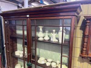 Victorian mahogany display cabinet or bookcase - 2