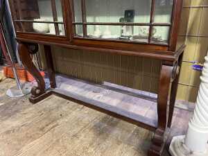 Victorian mahogany display cabinet or bookcase - 3