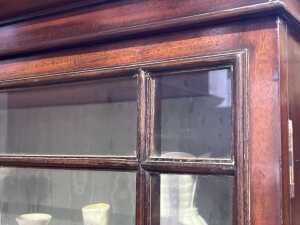 Victorian mahogany display cabinet or bookcase - 5