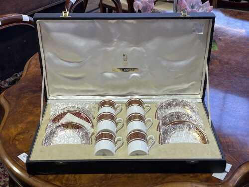 Royal Doulton 'Buckingham' set of six porcelain coffee duos