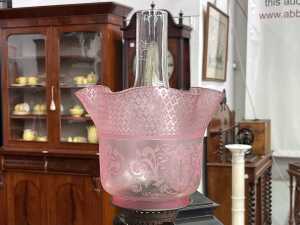 Antique twin burner kerosene lamp - 2