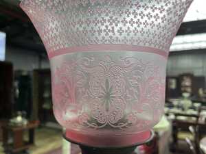 Antique twin burner kerosene lamp - 5