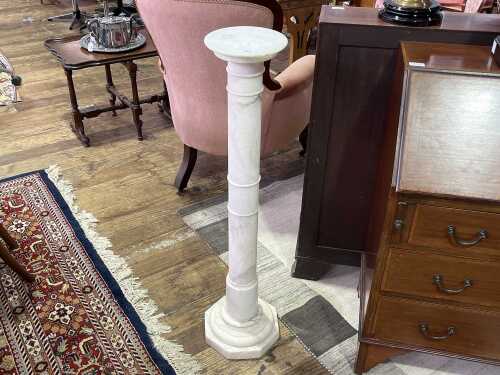 Antique alabaster pedestal