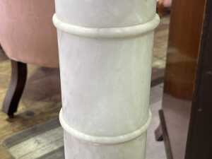 Antique alabaster pedestal - 4