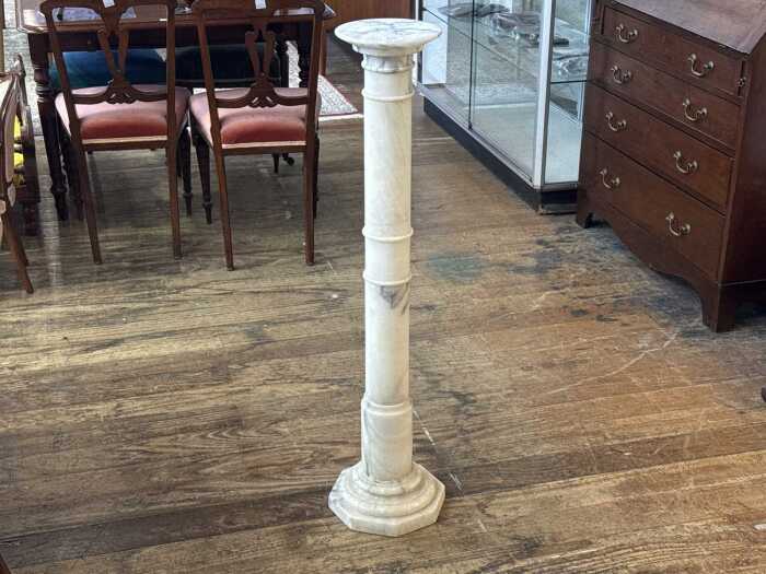 Antique Carrara marble pedestal