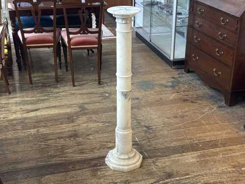 Antique Carrara marble pedestal
