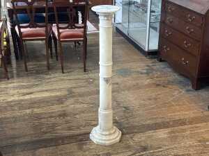 Antique Carrara marble pedestal