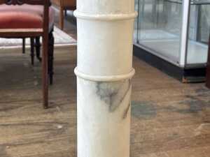 Antique Carrara marble pedestal - 3