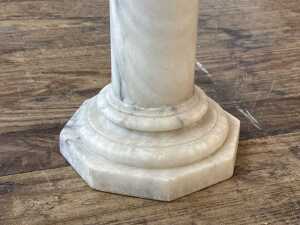 Antique Carrara marble pedestal - 4