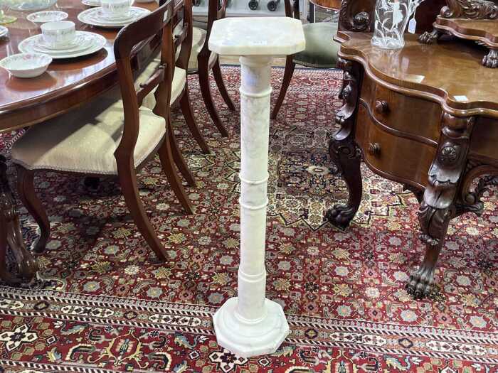 White marble pedestal