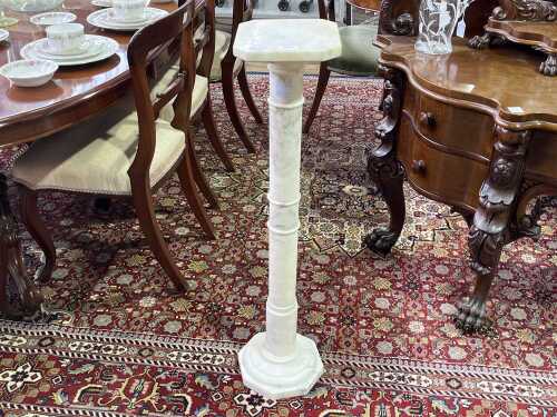 White marble pedestal