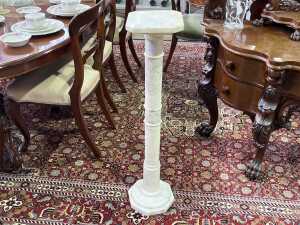White marble pedestal