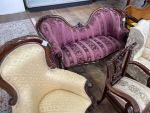 Collection of eleven reproduction miniature doll chairs and sofas - 5