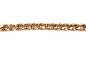 A curb link padlock bracelet in 9 carat yellow gold - 3