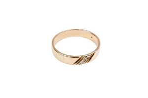 A diamond band in 9 carat yellow gold - 2