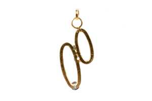 A sapphire pendant in 18 carat yellow gold - 3