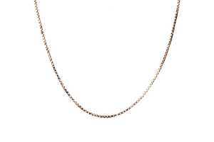 A box link chain in 9 carat yellow gold