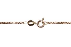 A box link chain in 9 carat yellow gold - 4