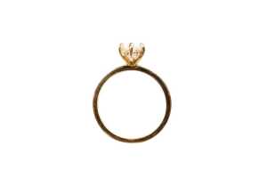 A laboratory grown diamond ring in 18 carat yellow gold - 4