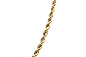 A rope link necklace in 9 carat yellow gold - 2