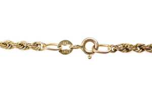 A rope link necklace in 9 carat yellow gold - 4