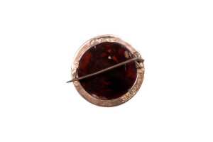 A Royal Light Infantry brooch in tortoise shell and 9 carat rose gold. - 2