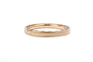 A Pandora cubic zirconia and white enamel ring in 14 carat yellow gold - 2