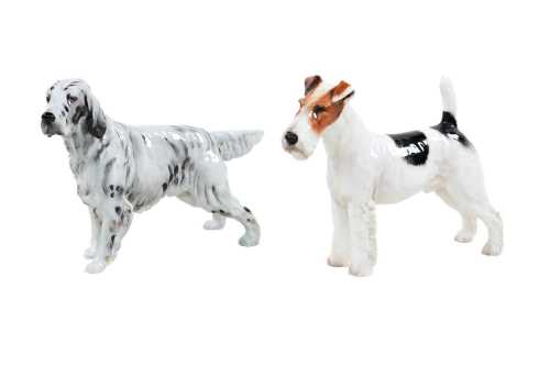 Two Royal Doulton porcelain dog figures