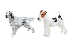 Two Royal Doulton porcelain dog figures