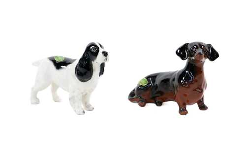 Two Beswick porcelain dog figures
