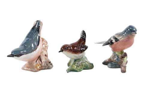 Three Beswick porcelain bird figures