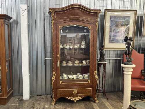 19th century French kingwood display cabinet