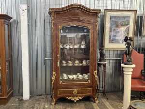 19th century French kingwood display cabinet